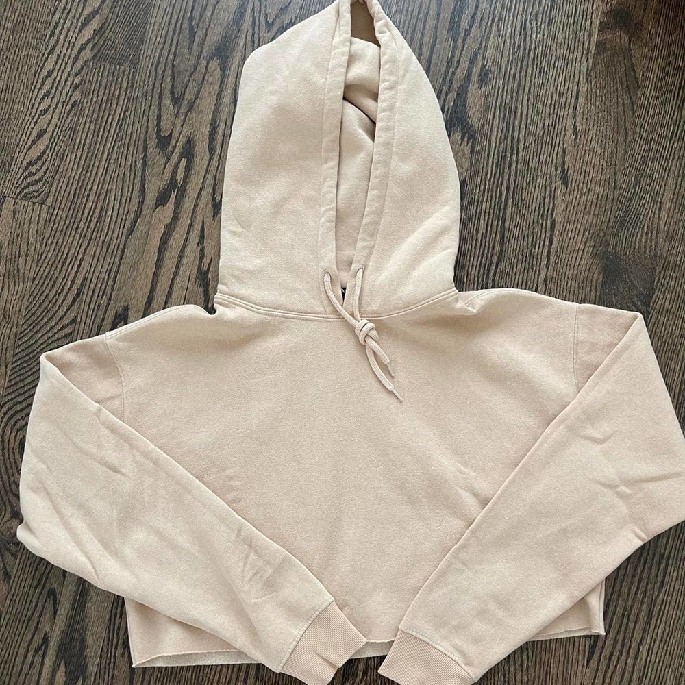 Out from under cropped sweatshirt